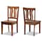 Baxton Studio Fenton Modern and Contemporary Transitional Walnut Brown Finished Wood 2-Piece Dining Chair Set 177-11379-Zoro - alternate 1